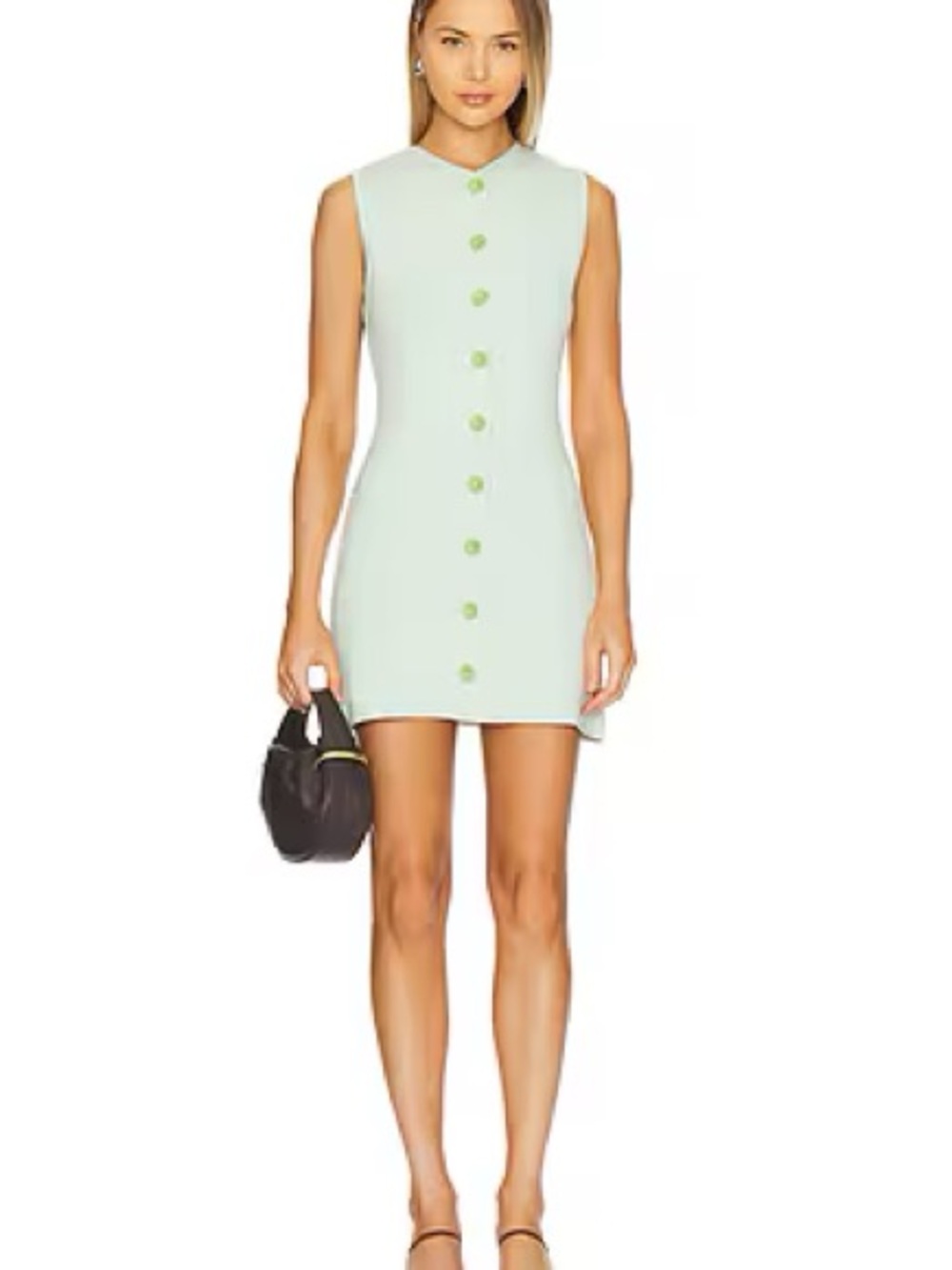 Bec & Bridge Mint Button-Front Mini Dress